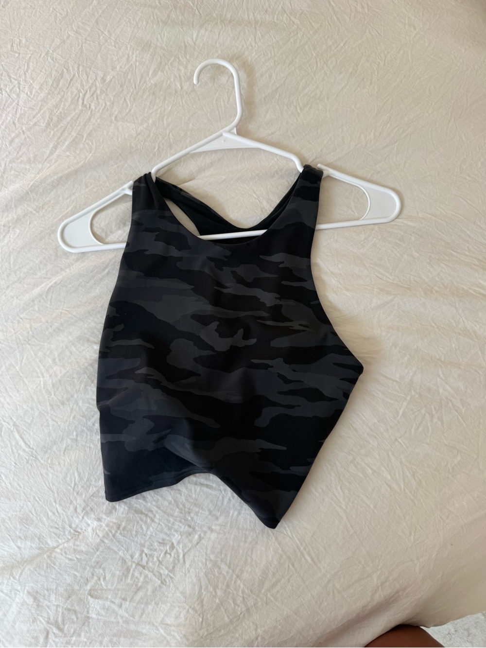 lululemon athletica Black Camo High-Neck Crop Tank